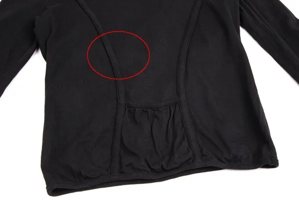 エムエム 6 メゾン マルタン マルジェラMM6 MAISON  Martin MARGIELA 前ポケットリブカットソー 黒S K-102431_008