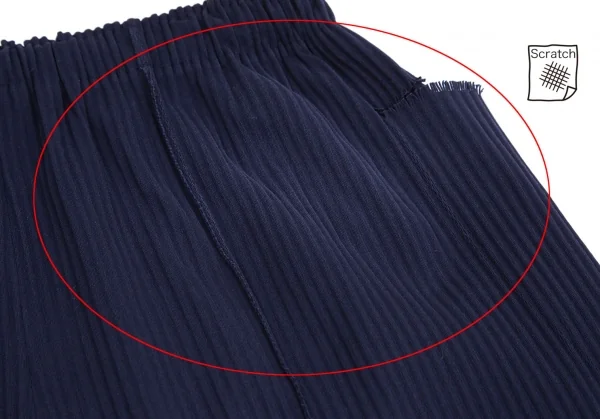イッセイミヤケミーISSEY MIYAKE me A-POC INSIDE センターライン切替ワイドパンツ 紺Free K-102443_010