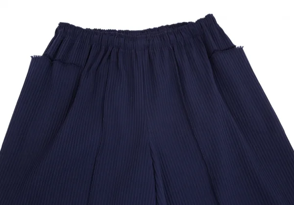 イッセイミヤケミーISSEY MIYAKE me A-POC INSIDE センターライン切替ワイドパンツ 紺Free K-102443_002
