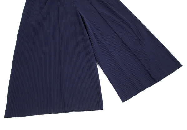 イッセイミヤケミーISSEY MIYAKE me A-POC INSIDE センターライン切替ワイドパンツ 紺Free K-102443_005
