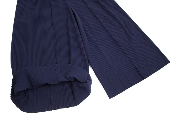 イッセイミヤケミーISSEY MIYAKE me A-POC INSIDE センターライン切替ワイドパンツ 紺Free K-102443_007