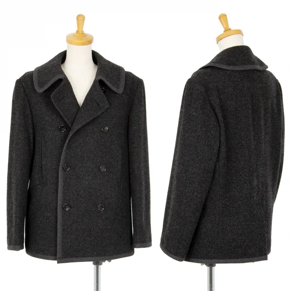 希少】tricot COMME des GARCONS ピーコート ウール 黒