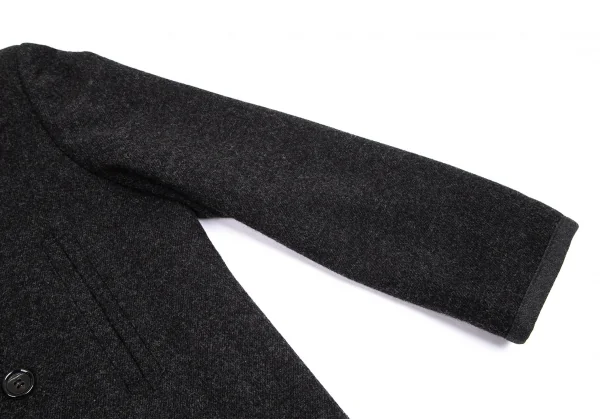 トリココムデギャルソンtricot COMME des GARCONSウールナイロンパイピングPコート チャコールM K-102450_006