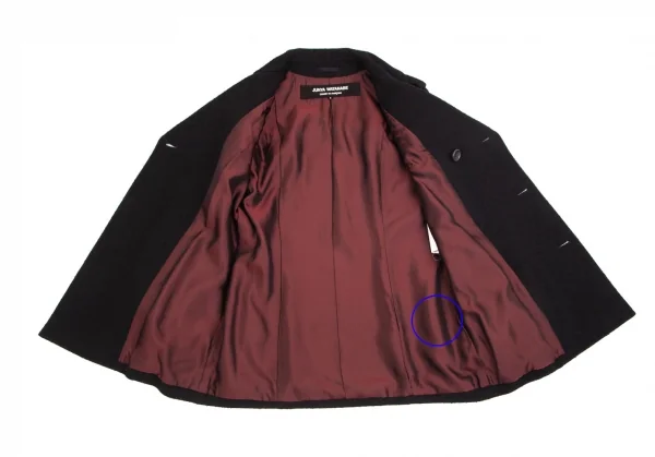 ジュンヤワタナベ コムデギャルソンJUNYA WATANABE COMME des GARCONS ウールピリング加工フラップポケットPコート 黒S K-102451_013
