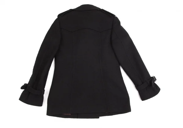 ジュンヤワタナベ コムデギャルソンJUNYA WATANABE COMME des GARCONS ウールピリング加工フラップポケットPコート 黒S K-102451_015