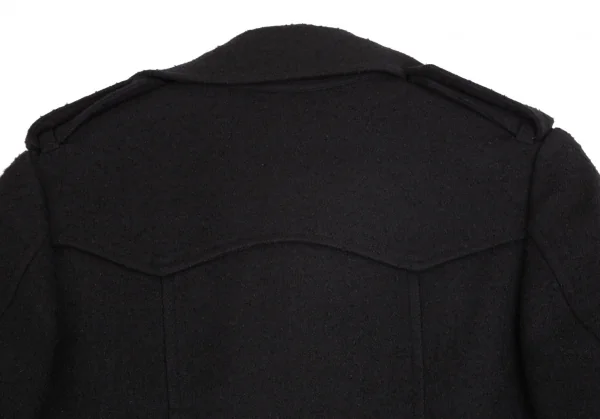 ジュンヤワタナベ コムデギャルソンJUNYA WATANABE COMME des GARCONS ウールピリング加工フラップポケットPコート 黒S K-102451_016