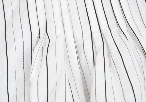 イッセイミヤケ ハートISSEY MIYAKE HaaT ストライプピンタックデザインチュニックブラウス 白M位 K-102453_006