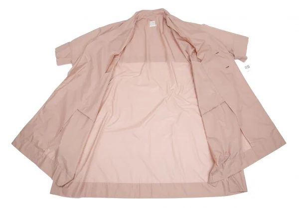 プリーツプリーズPLEATS PLEASE ライトウインドナイロンコート ピンクFree K-102455_012