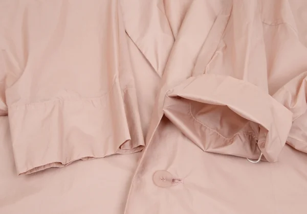 プリーツプリーズPLEATS PLEASE ライトウインドナイロンコート ピンクFree K-102455_005