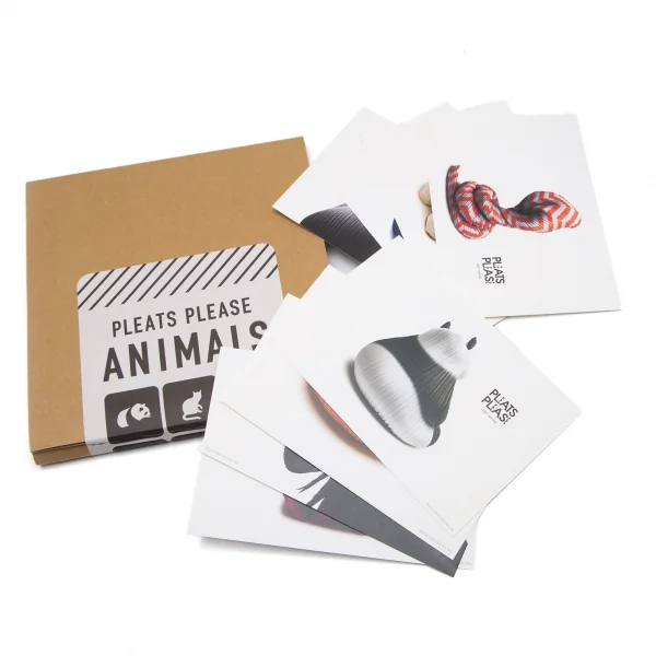 新品!プリーツプリーズPLEATS PLEASE ANIMALS ノベルティポストカード 白 K-102458_001