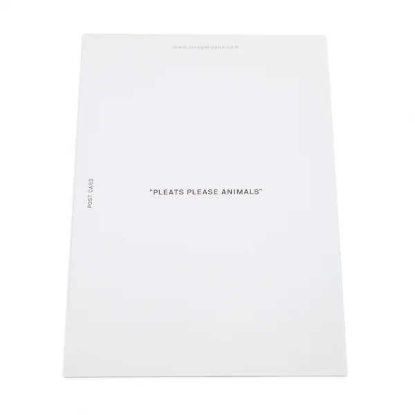 新品!プリーツプリーズPLEATS PLEASE ANIMALS ノベルティポストカード 白 K-102458_002