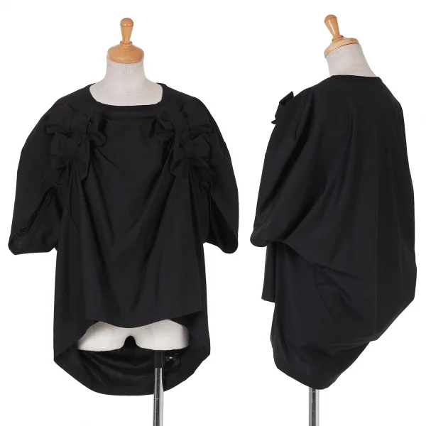 ジュンヤワタナベ コムデギャルソンJUNYA WATANABE COMME des GARCONSリボンデザイン変形トップス 黒M K-102466_001