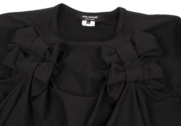 ジュンヤワタナベ コムデギャルソンJUNYA WATANABE COMME des GARCONSリボンデザイン変形トップス 黒M K-102466_003