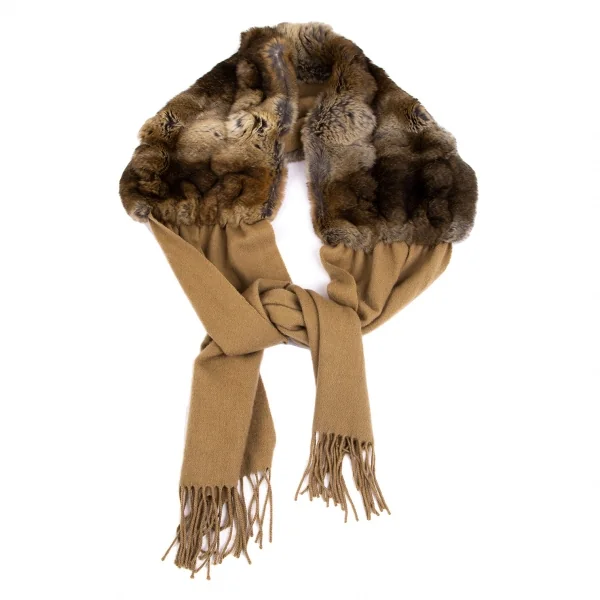 UNITED ARROWS Fur Stole Mocha  K-102472_001