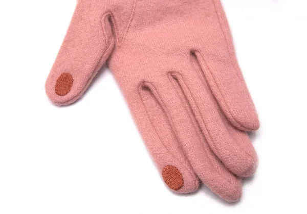 新品!ニナリッチNINA RICCI ラビットファートリミンググローブ ピンク K-102474_003