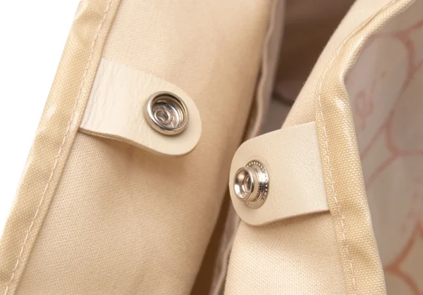 アニエスベーagnes b.VOYAGE ドットプリントラミネートキャンバストートバッグ ベージュ K-102477_014