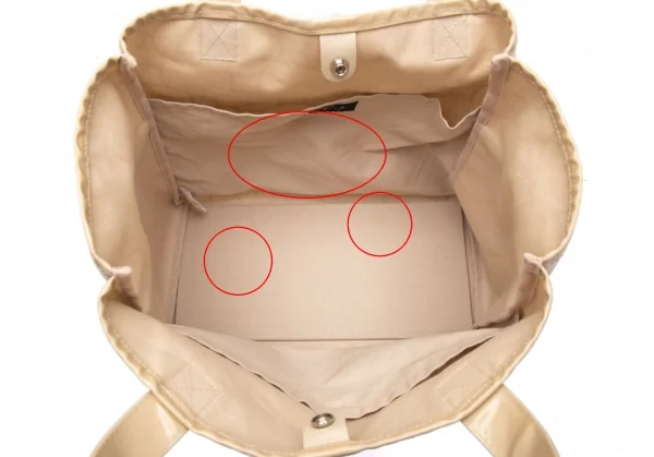 アニエスベーagnes b.VOYAGE ドットプリントラミネートキャンバストートバッグ ベージュ K-102477_015