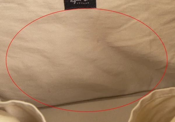 アニエスベーagnes b.VOYAGE ドットプリントラミネートキャンバストートバッグ ベージュ K-102477_016