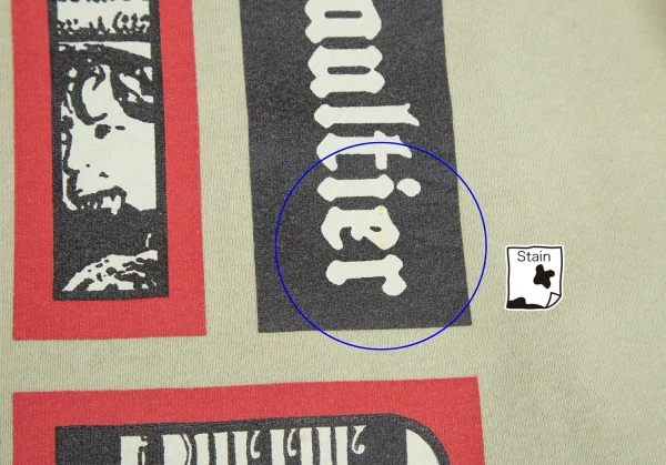 ジュニアゴルチエJUNIOR GAULTIER フロントグラフィックプリントスウェット ライトグリーン黒48 K-102478_012