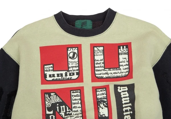 ジュニアゴルチエJUNIOR GAULTIER フロントグラフィックプリントスウェット ライトグリーン黒48 K-102478_002