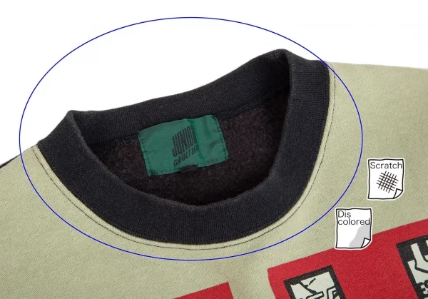 ジュニアゴルチエJUNIOR GAULTIER フロントグラフィックプリントスウェット ライトグリーン黒48 K-102478_003