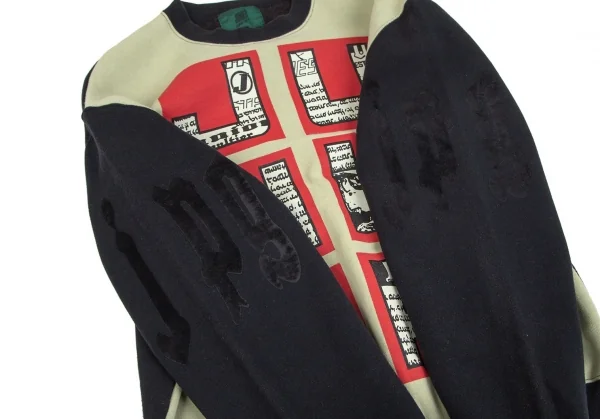 ジュニアゴルチエJUNIOR GAULTIER フロントグラフィックプリントスウェット ライトグリーン黒48 K-102478_005