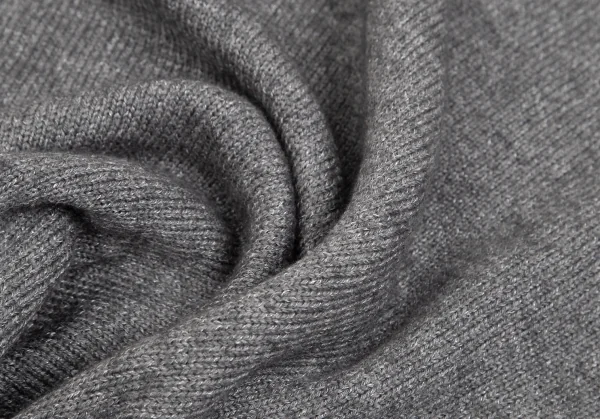 グリーンレーベルリラクシングgreen label relaxing アクリルウールグリッター斜行変形ニット グレーM位 K-102483_011