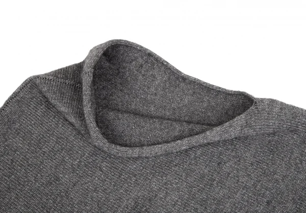 グリーンレーベルリラクシングgreen label relaxing アクリルウールグリッター斜行変形ニット グレーM位 K-102483_004