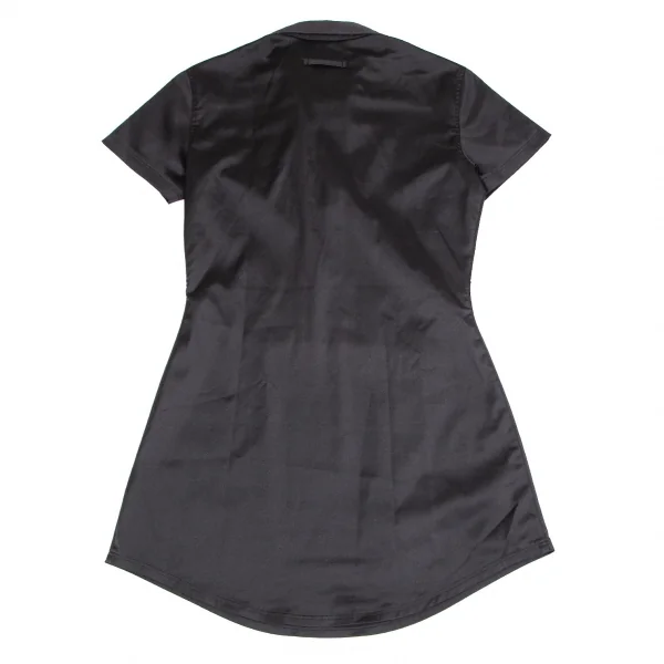 ジャンポールゴルチエ ファムJean Paul GAULTIER FEMME フロントカットワークプルオーバーストレッチ半袖シャツ 黒40 K-102502_010