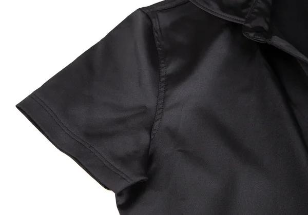 ジャンポールゴルチエ ファムJean Paul GAULTIER FEMME フロントカットワークプルオーバーストレッチ半袖シャツ 黒40 K-102502_006