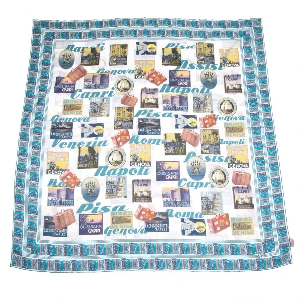 マドモアゼルノンノンMademoiselle NON NON フランチェスカバッシ別注トラベルプリントスカーフ マルチ K-102514_001