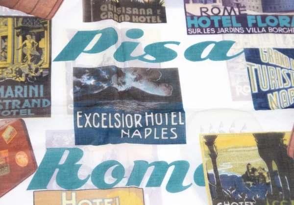 マドモアゼルノンノンMademoiselle NON NON フランチェスカバッシ別注トラベルプリントスカーフ マルチ K-102514_002