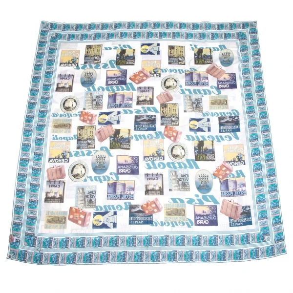 マドモアゼルノンノンMademoiselle NON NON フランチェスカバッシ別注トラベルプリントスカーフ マルチ K-102514_004