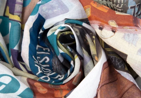 マドモアゼルノンノンMademoiselle NON NON フランチェスカバッシ別注トラベルプリントスカーフ マルチ K-102514_006