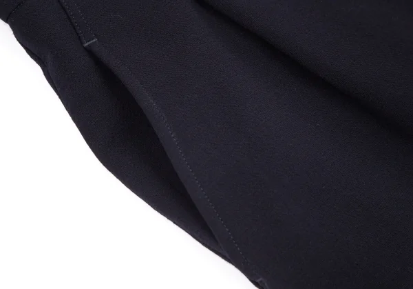 イッセイミヤケISSEY MIYAKE ウールタックワイドパンツ 紺L K-102533_006