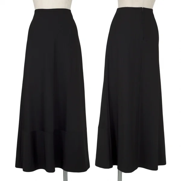 COMME des GARCONS Wool Switching Flare Skirt Black L K-102565_001