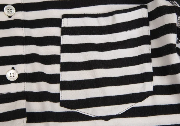 サイトs'yte コットンボーダーヘンリーネックロングカットソー 白黒S K-102585_007