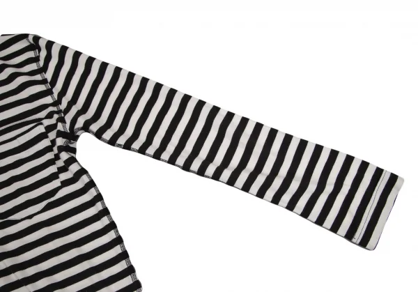 サイトs'yte コットンボーダーヘンリーネックロングカットソー 白黒S K-102585_009