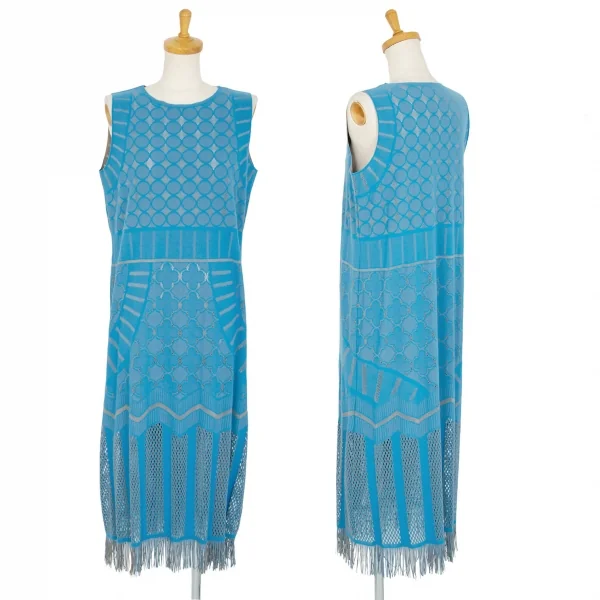 イッセイミヤケ ミーISSEY MIYAKE me 裾フリンジレースノースリーブ