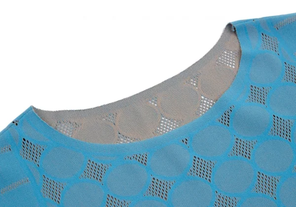 イッセイミヤケ ミーISSEY MIYAKE me 裾フリンジレースノースリーブ