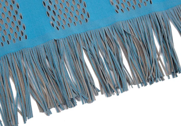 イッセイミヤケ ミーISSEY MIYAKE me 裾フリンジレースノースリーブ