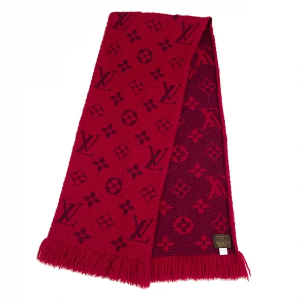 ルイヴィトンLouis Vuitton M72432 LV エシャルプ ロゴマニア マフラー 赤 K-102642_001