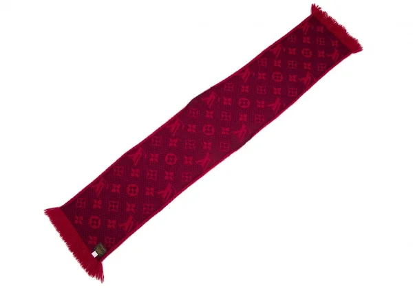 ルイヴィトンLouis Vuitton M72432 LV エシャルプ ロゴマニア マフラー 赤 K-102642_005