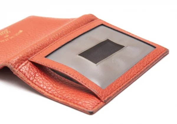 グッチGUCCI シュリンクレザーカードケース 朱赤 K-102644_010