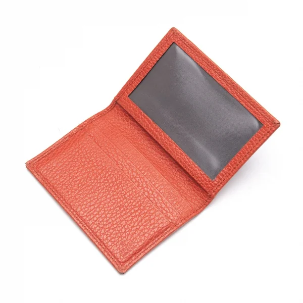 グッチGUCCI シュリンクレザーカードケース 朱赤 K-102644_012