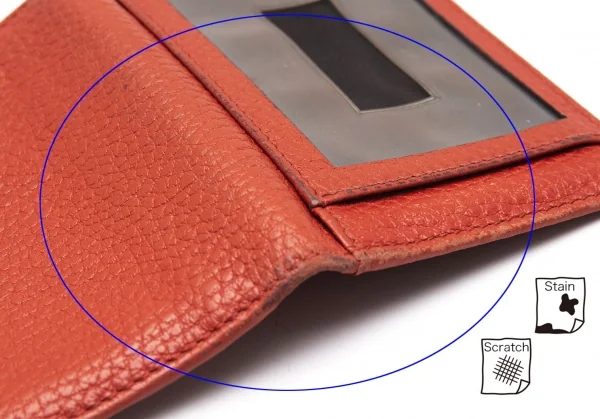 グッチGUCCI シュリンクレザーカードケース 朱赤 K-102644_006