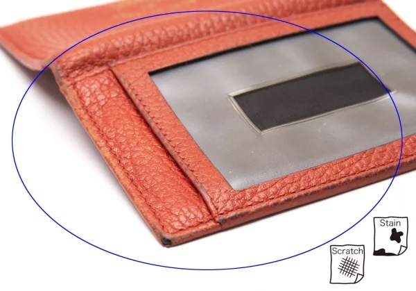 グッチGUCCI シュリンクレザーカードケース 朱赤 K-102644_009