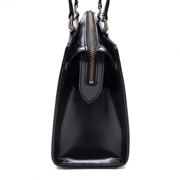 ジャンポールゴルチエJean Paul GAULTIER レザーニューローズエンボスハンドバッグ 黒 K-102667_006