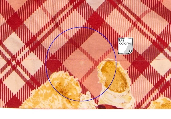 ピンクハウスPINK HOUSE ベアー刺繍コーデュロイラップチェックスカート 赤M位 K-102696_011