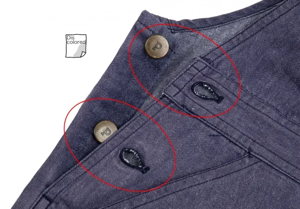 ピンクハウスPINK HOUSE 裾ロゴプリントワッペン貼り付けデニムジャンパーロングスカート インディゴM位 K-102700_010